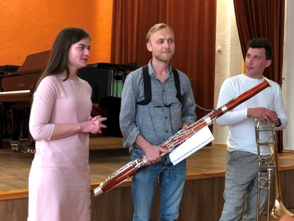 Popietė boso rakte su fagotu ir trombonu